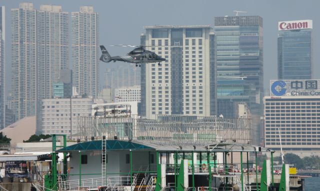 B-HRV — - Government Flying Service EC155B1 taking off from Wan Chai heliport in Hong Kong