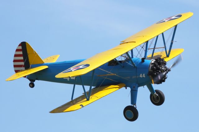 — — - Flypast of this classic Bi-plane at the Duxford Spring Airshow 2013.