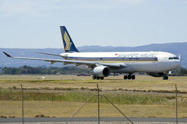 Airbus A330-300 (9V-STE) - On taxi-way heading for take off on runway 05, for flight home to Singapore. Thursday, 4th April 2013.