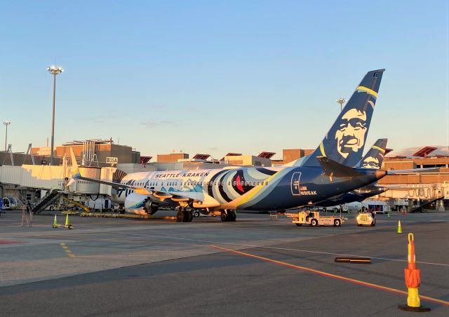 Boeing 737 MAX 9 (N915AK) - Seattle Kraken Special