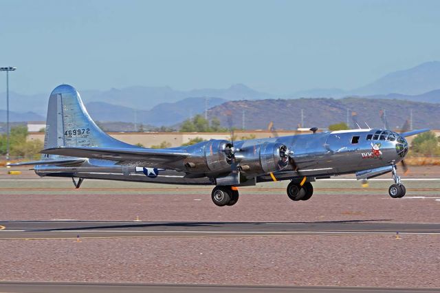 Boeing B-29 Superfortress (N69972) - Boeing B-29 Superfortress N69972 Doc made two revenue flights at Phoenix Deer Valley Airport on September 18, 2019.