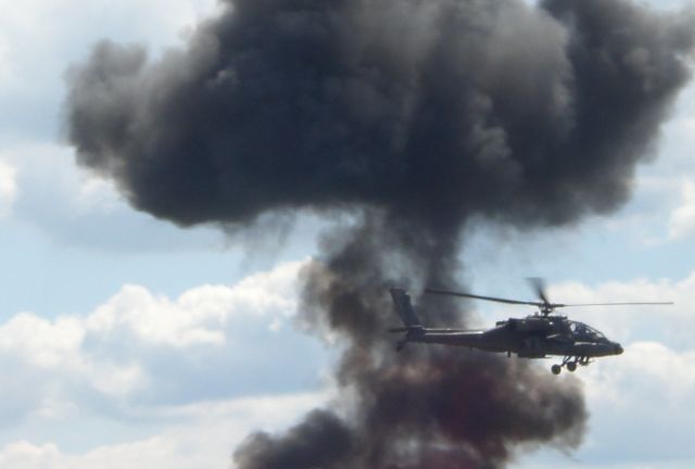 — — - AH-64 Apache Gettin Dirty  Photo by: LilSiSAlyss, Alyssa Bates