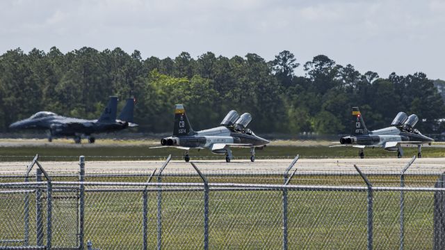 Northrop T-38 Talon (69-7074) - Following two F-15Es from Seymour Johnson AFB. Second one to the right off screen.