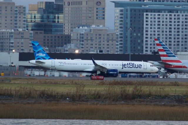 Airbus A321neo (N4058J) - One of many JFK weather diversions to BOS on 11/13/21.