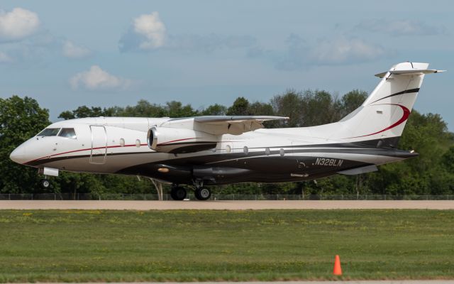 Fairchild Dornier 328JET (N328LN) - A Fairchild Dornier 328JET landing at EAA Airventure 2019.