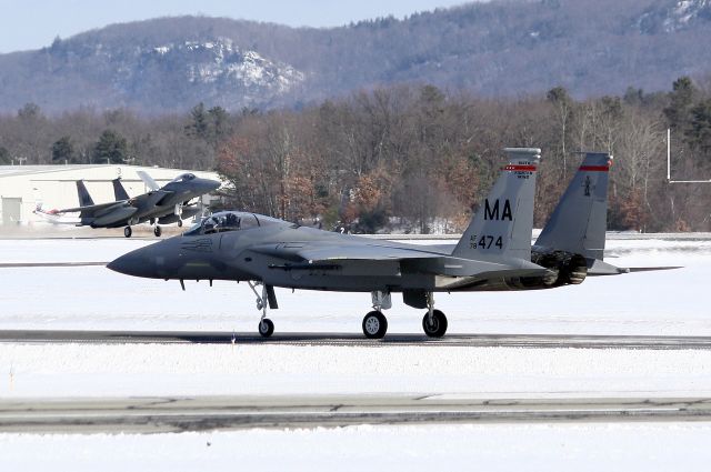 McDonnell Douglas F-15 Eagle (78-0474) - Rage 03 taxiing by as Rage 04 (85-0101) touches down