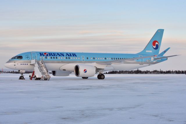 Airbus A220-300 (C-FOVP) - 23dec2017 cs300 test run Mirabel-goose bay-Mirabel.