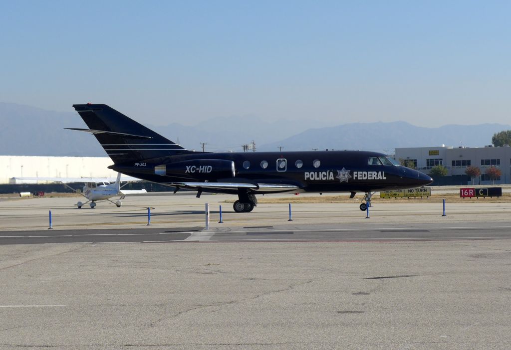 Dassault Falcon 20 (XC-HID) - Looks like a Falcon20 from south of the border operating out of Van Nuys airport