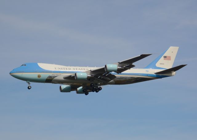 Boeing 747-200 (N29000) - Air Force one landing at Dobbins ARB 11-08-2019