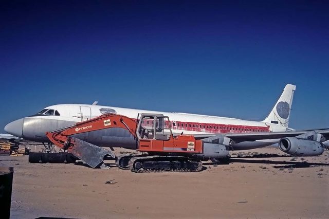 N815AJ — - Former TWA Convair Cv-880 N815AJ at the Mojave Airport on September 10, 2001. Its Convair construction number is 22-00-35. It was delivered to TWA as N828TW in 1961 and retired in 1974.