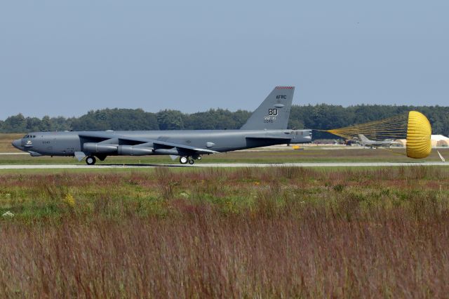 Boeing B-52 Stratofortress (60-0045) - 'SCALP 99' landing on runway 34. From the 307th Operations Group (307th OG) assigned to the 307th Bomb Wing, Air Force Reserve Command stationed at Barksdale AFB, Louisiana