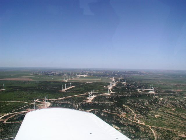 Piper Cherokee (N41585) - Wind Farm in West Texas south of Lubbock, Texas