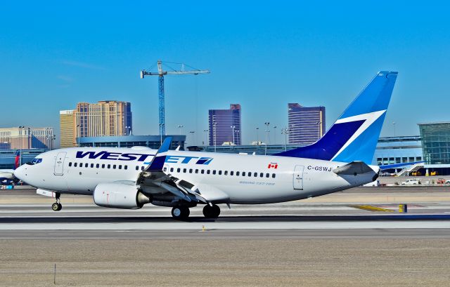 Boeing 737-700 (C-GSWJ) - C-GSWJ WestJet 2010 Boeing 737-7CT WL C/N 37423 -  Las Vegas - McCarran International (LAS / KLAS) USA - Nevada, November 17, 2011 Photo: TDelCoro