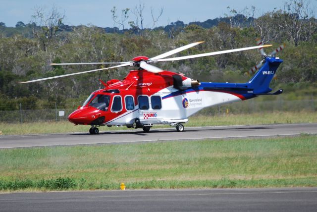 BELL-AGUSTA AB-139 (VH-ESJ) - Operated by the Queensland Depart of Emergency Services. Is tasked on missions primarily in SE Qld.