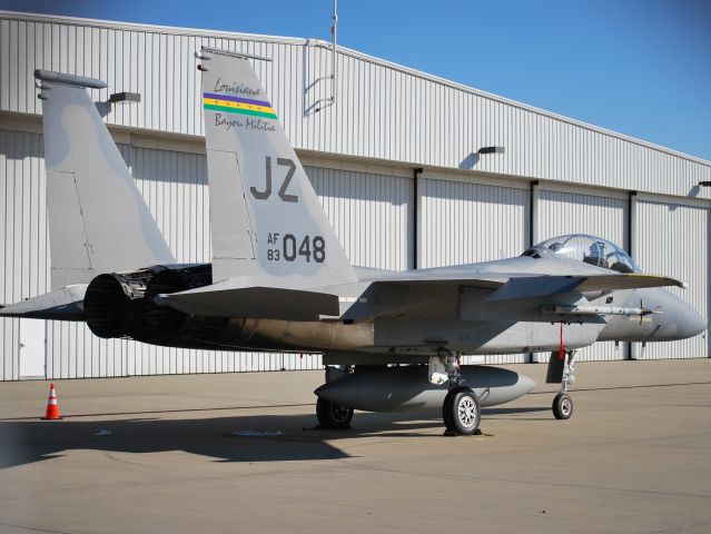 McDonnell Douglas F-15 Eagle (AFR83048) - 1 of 2 F-15s on the ramp that day, but 1 of 4 to perfrom the Veterans Day fly-by at Bank of America Stadium before the NFL Carolina Panthers games vs. the Denver Broncos (Denver 36 - Carolina 14) - 11/10/12