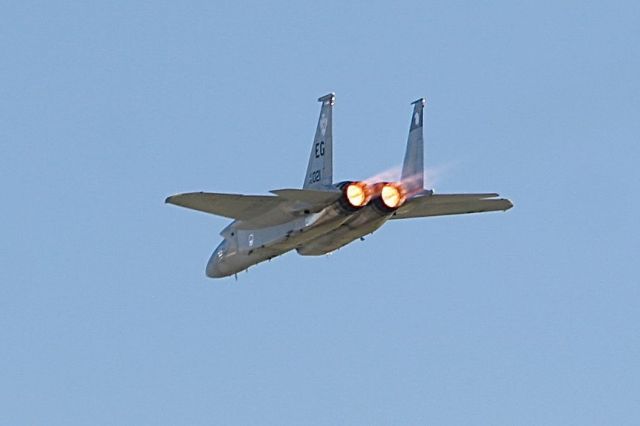 McDonnell Douglas F-15 Eagle — - F-15 air show fly by  at the Gathering Of Mustang Air Show 9-29-2009