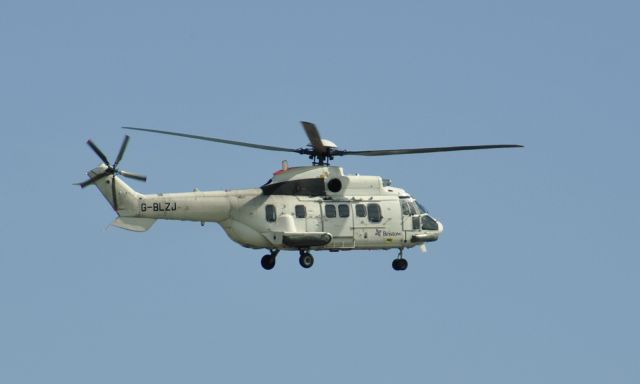 TUSAS Cougar (G-BLZJ) - Bristow Helicopters Ltd Aerospatiale AS332L Super Puma G-BLZJ Just took off from Aberdeen Heliport