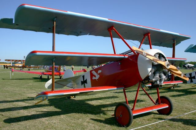 SANDS Fokker Dr-1 (F-AZAQ) - Fokker Dr.1 Triplane replica, La Ferté-Alais Airfield (LFFQ) Air Show 2012