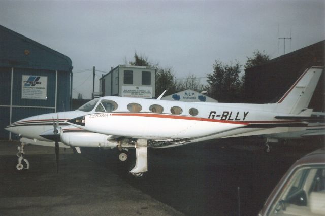 Cessna 340 (G-BLLY) - Seen here in Nov-91.br /br /Reregistered N98MM 27-Nov-92.