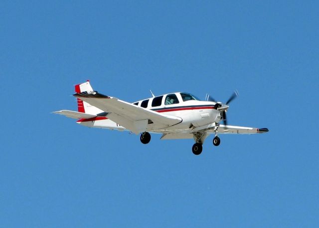 Beechcraft Bonanza (36) (N37RC) - Landing at Shreveports Downtown Airport.