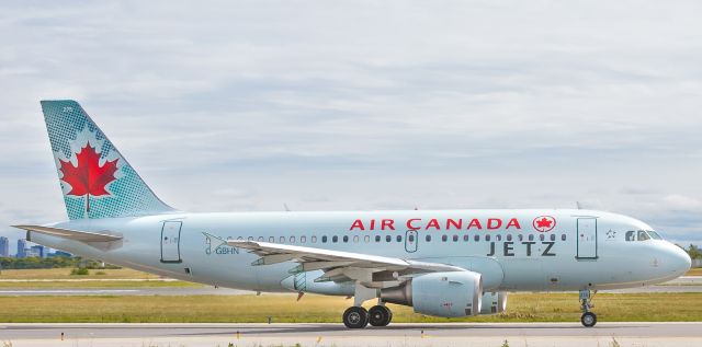 Airbus A319 (C-GBHN) - ***Please select FULL for correct resolution*** Taxing to runway 5 at YYZ.  This Charter is full of Toronto Maple Leafs as they head to YYT (St. John's) for the beginning of training camp on September 12, 2019.  Go Leafs Go!!