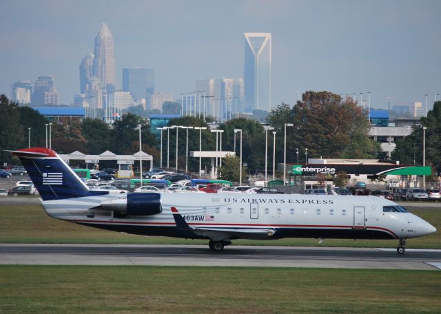 Canadair Regional Jet CRJ-200 (N463AW) - Rolling 18C - 10/20/10