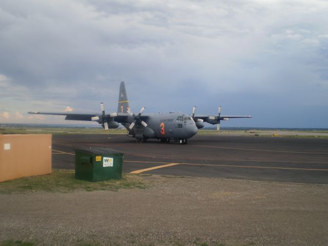 Lockheed C-130 Hercules — - C130 set up for Fire Fighting parked at the Jeffco Tanker Base.