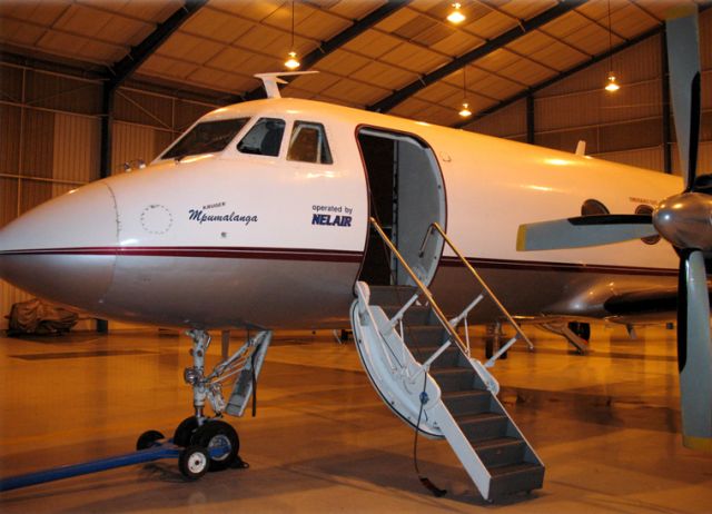 Grumman Gulfstream 1 (ZS-PHI) - At Nelairs hangar in Lanseria, South Africa