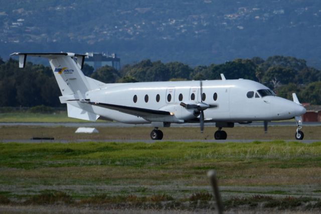 Beechcraft 1900 (VH-YOA) - On taxiway heading for take-off on runway 05. Thursday, 8th May 2014.