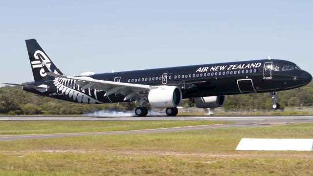 Airbus A321neo (ZK-NNA) - Airside for ZK-NNA's inaugural arrival into YBCG