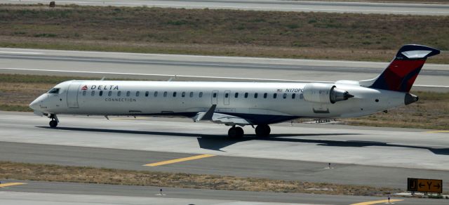 Canadair Regional Jet CRJ-200 (N170PQ) - Taxiing out for take off to KLAX,  09-08-2014