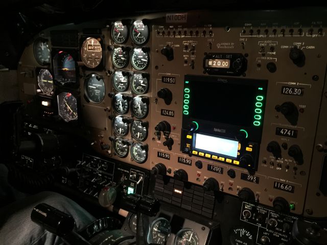 N10DH — - A beautiful night shot of the cockpit of N10DH before a quick trip to AUS. 