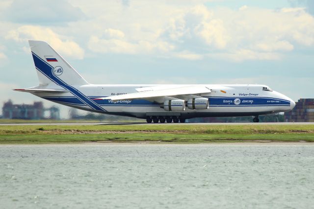 Antonov An-12 (RA-82074) - Volga 5062 arriving from Lisbon carrying an engine for a disabled TAP Portugal A330