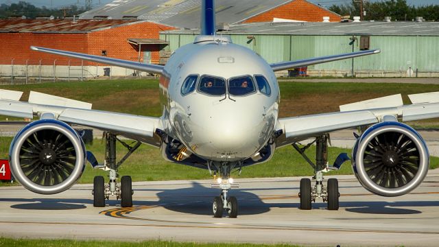 Airbus A220-100 (N118DU) - Exiting 4 at N6 after arrival,br /April 10,2021