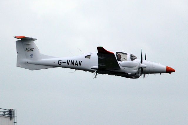 Diamond DA-62 (G-VNAV) - Flight Calibration Services Diamond DA62 carrying out calibration work on rwy 24 on 29-Mar-23 as VOR2.
