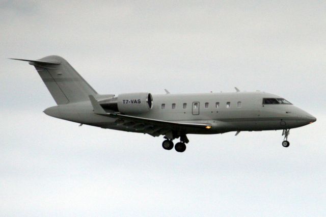 Canadair Challenger (T7-VAS) - On short finals for rwy 24 on 30-May-19 arriving from LOWW.