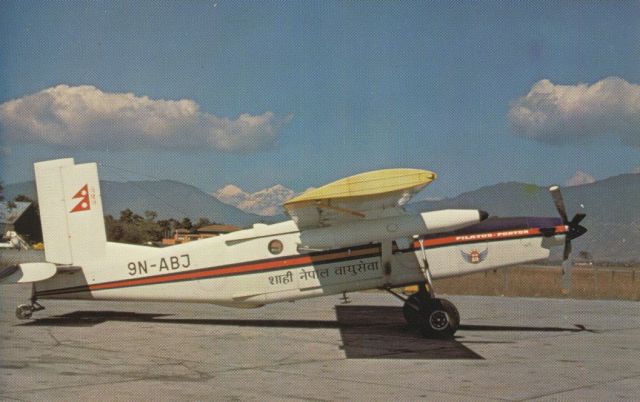 Pilatus PC-6B Turbo-Porter (9N-ABJ) - scanned from postcard 