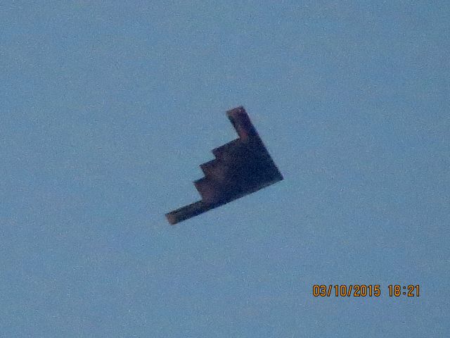 Northrop Spirit (82-1069) - Training mission waiting for fuel North of Baxter Springs Kansas. There are 3 of them all together. Just stretched out to far to get all of them in the frame.