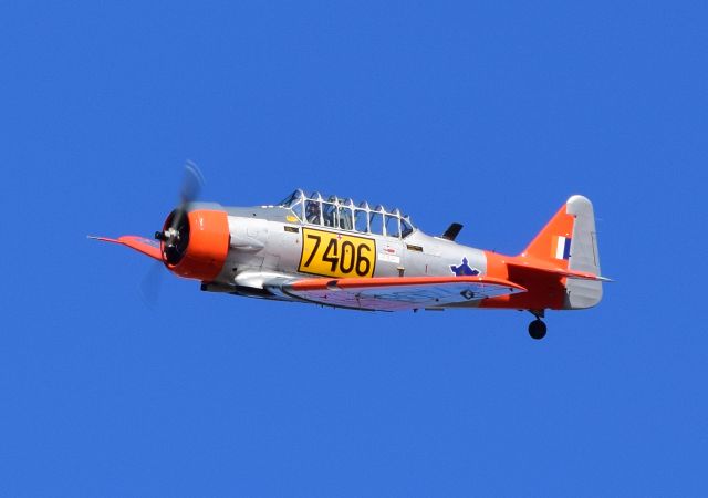 North American T-6 Texan (N465SH) - North American T-6 in original SAAF paint, at VYS on 12-3-2022