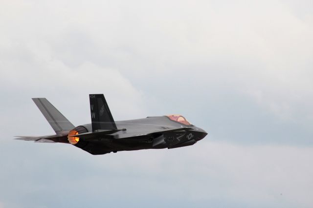 Lockheed F-35C — - "In Burner" during go-around VMFA-314 Marine Aviation Wing. 