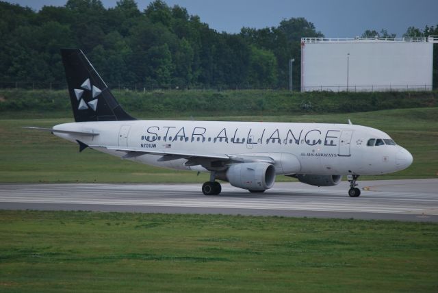 Airbus A319 (N701UW) - In position 18C at KCLT - 5/21/13