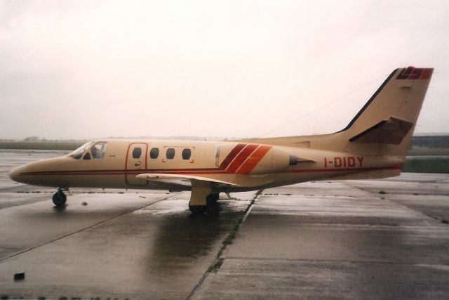 Cessna Citation 1SP (I-DIDY) - Seen here in Nov-89.br /br /Reregistered N249AS in Feb-96,br /then N851BC in Apr-97,br /then XA-OAC in Jun-99,br /then N40MA 6-Jun-01,br /then N117MA 13-Mar-02.