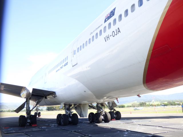 Boeing 747-400 (VH-OJA) - Taken  at  YWOL HARS Museum Wollongong.