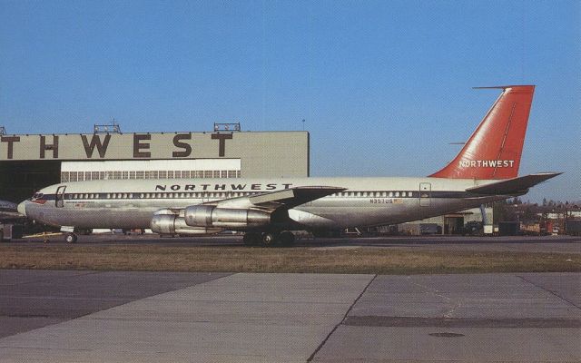 Boeing 707-100 (N357US) - scanned from postcard