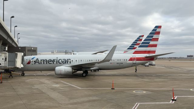 Boeing 737-800 (N869NN) - View from apposing aircraft during push back.