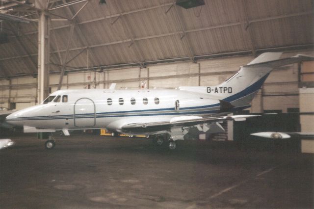 Hawker Siddeley HS-125-400 (G-ATPD) - Seen here in Oct-91.br /br /Registration cancelled 2-Dec-03 as permanently withdrawn from use.br /Broken up at EGHH.