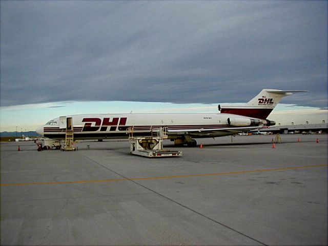 Boeing 727-100 (N767AT) - DHL 727-200F N767AT parked on the cargo ramp at Denver International Airport.