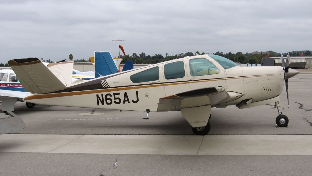 Beechcraft 35 Bonanza (N65AJ) - Parked at Fullerton