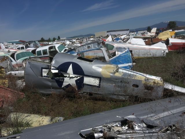 North American T-6 Texan (N51562) - Old AT-6 found in Discount Aircraft Salvage. Appears to have been used in the U.S. Air Force at one point