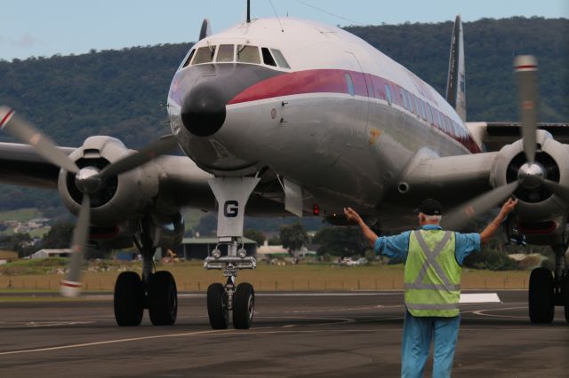 VH-AEG — - Connie taxing in